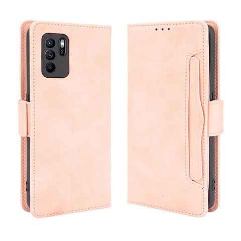 Coque Portefeuille Livre Cuir Etui Clapet BY3 pour Oppo Reno6 Z 5G Rose