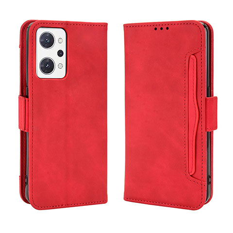 Coque Portefeuille Livre Cuir Etui Clapet BY3 pour Oppo Reno7 A Rouge