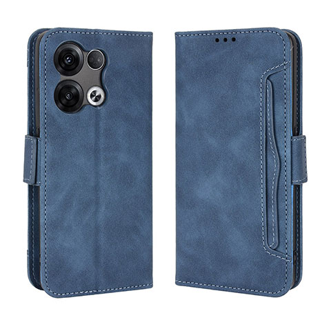 Coque Portefeuille Livre Cuir Etui Clapet BY3 pour Oppo Reno9 5G Bleu