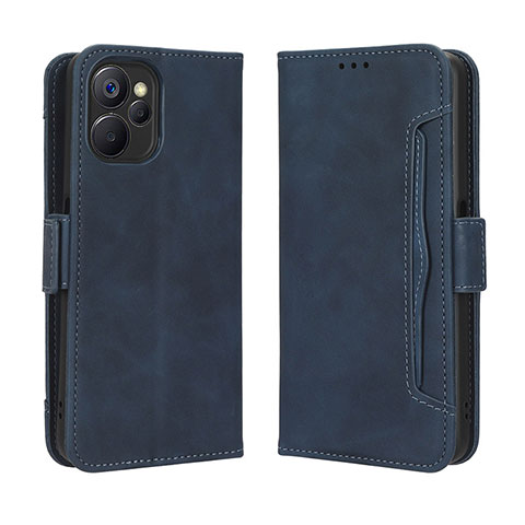 Coque Portefeuille Livre Cuir Etui Clapet BY3 pour Realme 10 5G Bleu