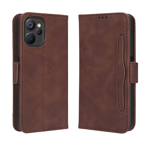 Coque Portefeuille Livre Cuir Etui Clapet BY3 pour Realme 10 5G Marron