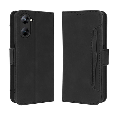 Coque Portefeuille Livre Cuir Etui Clapet BY3 pour Realme 10S 5G Noir