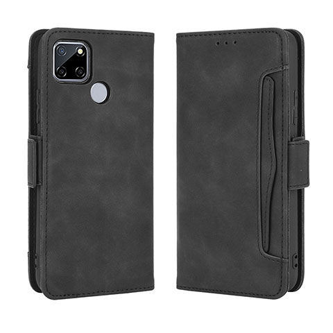 Coque Portefeuille Livre Cuir Etui Clapet BY3 pour Realme 7i RMX2193 Noir