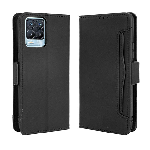 Coque Portefeuille Livre Cuir Etui Clapet BY3 pour Realme 8 4G Noir