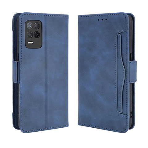 Coque Portefeuille Livre Cuir Etui Clapet BY3 pour Realme 8 5G Bleu