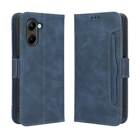 Coque Portefeuille Livre Cuir Etui Clapet BY3 pour Realme C33 (2023) Bleu