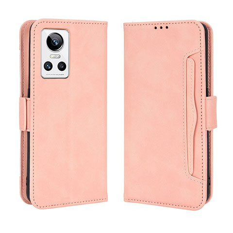 Coque Portefeuille Livre Cuir Etui Clapet BY3 pour Realme GT Neo3 5G Rose