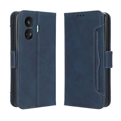 Coque Portefeuille Livre Cuir Etui Clapet BY3 pour Realme GT Neo5 SE 5G Bleu