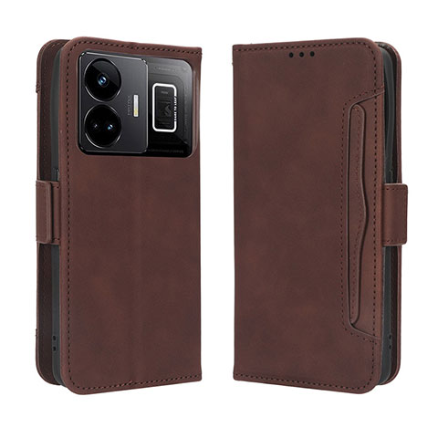 Coque Portefeuille Livre Cuir Etui Clapet BY3 pour Realme GT Neo6 5G Marron