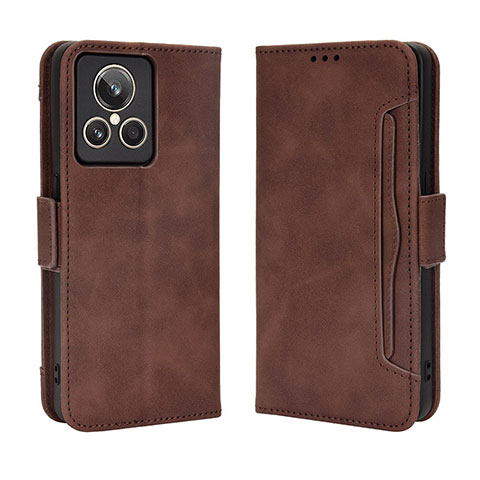 Coque Portefeuille Livre Cuir Etui Clapet BY3 pour Realme GT2 Master Explorer Marron