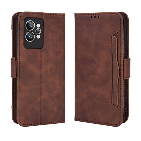 Coque Portefeuille Livre Cuir Etui Clapet BY3 pour Realme GT2 Pro 5G Marron