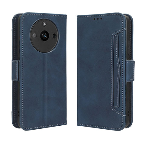 Coque Portefeuille Livre Cuir Etui Clapet BY3 pour Realme Narzo 60 5G Bleu