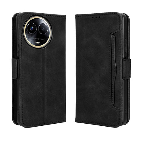 Coque Portefeuille Livre Cuir Etui Clapet BY3 pour Realme Narzo 60x 5G Noir