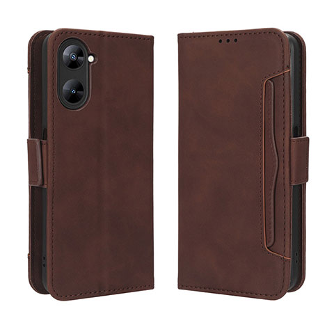 Coque Portefeuille Livre Cuir Etui Clapet BY3 pour Realme Q5x 5G Marron