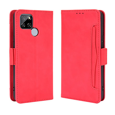 Coque Portefeuille Livre Cuir Etui Clapet BY3 pour Realme V3 5G Rouge