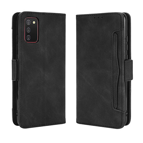 Coque Portefeuille Livre Cuir Etui Clapet BY3 pour Samsung Galaxy A02s Noir