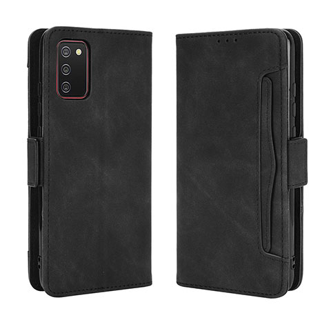 Coque Portefeuille Livre Cuir Etui Clapet BY3 pour Samsung Galaxy A03s Noir