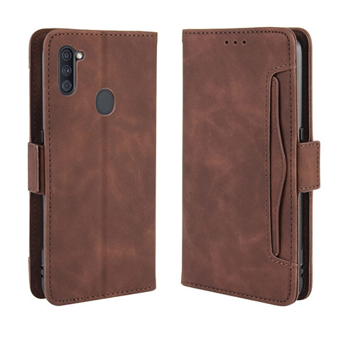 Coque Portefeuille Livre Cuir Etui Clapet BY3 pour Samsung Galaxy A11 Marron