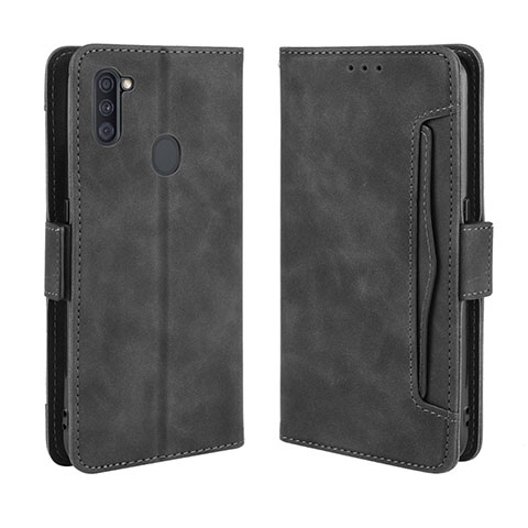 Coque Portefeuille Livre Cuir Etui Clapet BY3 pour Samsung Galaxy A11 Noir