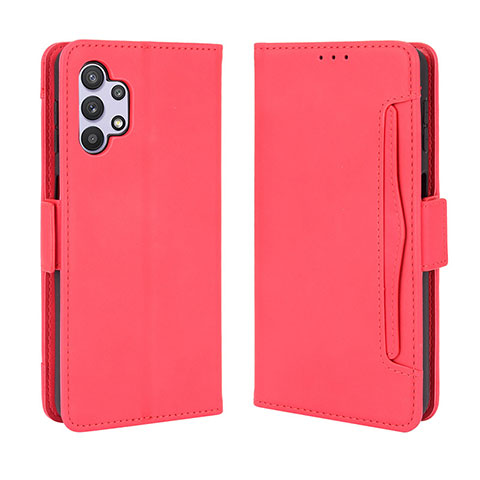 Coque Portefeuille Livre Cuir Etui Clapet BY3 pour Samsung Galaxy A13 4G Rouge