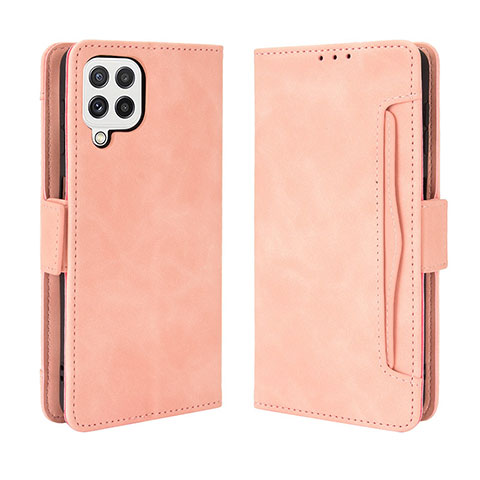 Coque Portefeuille Livre Cuir Etui Clapet BY3 pour Samsung Galaxy A22 4G Rose