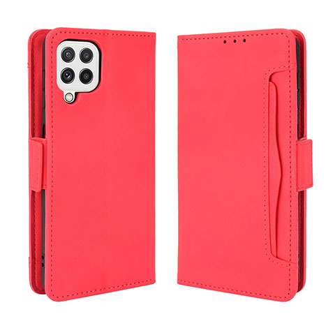 Coque Portefeuille Livre Cuir Etui Clapet BY3 pour Samsung Galaxy A22 4G Rouge