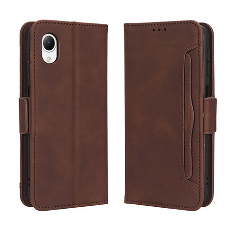 Coque Portefeuille Livre Cuir Etui Clapet BY3 pour Samsung Galaxy A23s Marron