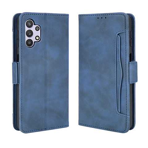 Coque Portefeuille Livre Cuir Etui Clapet BY3 pour Samsung Galaxy A32 4G Bleu