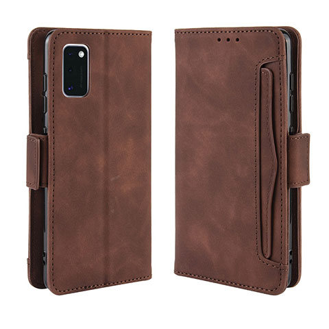 Coque Portefeuille Livre Cuir Etui Clapet BY3 pour Samsung Galaxy A41 Marron