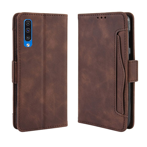 Coque Portefeuille Livre Cuir Etui Clapet BY3 pour Samsung Galaxy A50S Marron