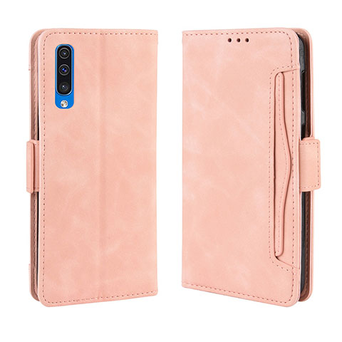 Coque Portefeuille Livre Cuir Etui Clapet BY3 pour Samsung Galaxy A50S Rose