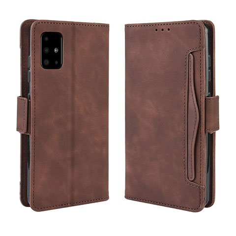 Coque Portefeuille Livre Cuir Etui Clapet BY3 pour Samsung Galaxy A51 4G Marron