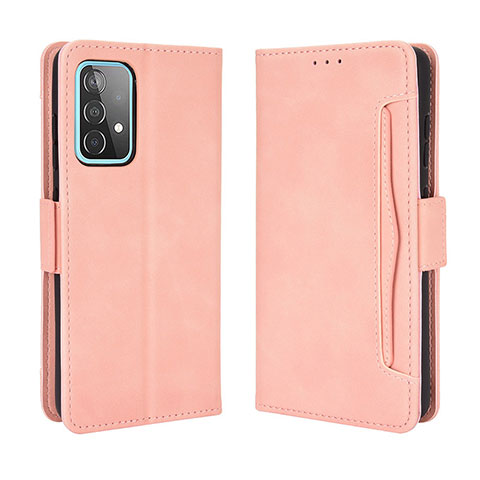 Coque Portefeuille Livre Cuir Etui Clapet BY3 pour Samsung Galaxy A52 4G Rose