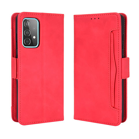 Coque Portefeuille Livre Cuir Etui Clapet BY3 pour Samsung Galaxy A52 4G Rouge