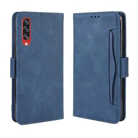 Coque Portefeuille Livre Cuir Etui Clapet BY3 pour Samsung Galaxy A70 Bleu