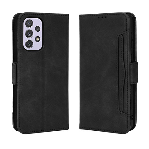 Coque Portefeuille Livre Cuir Etui Clapet BY3 pour Samsung Galaxy A73 5G Noir