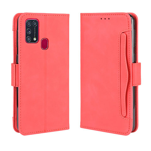 Coque Portefeuille Livre Cuir Etui Clapet BY3 pour Samsung Galaxy M31 Prime Edition Rouge