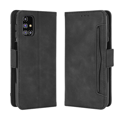 Coque Portefeuille Livre Cuir Etui Clapet BY3 pour Samsung Galaxy M31s Noir