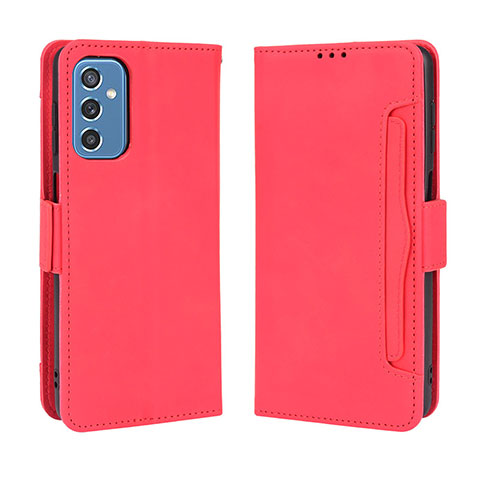 Coque Portefeuille Livre Cuir Etui Clapet BY3 pour Samsung Galaxy M52 5G Rouge