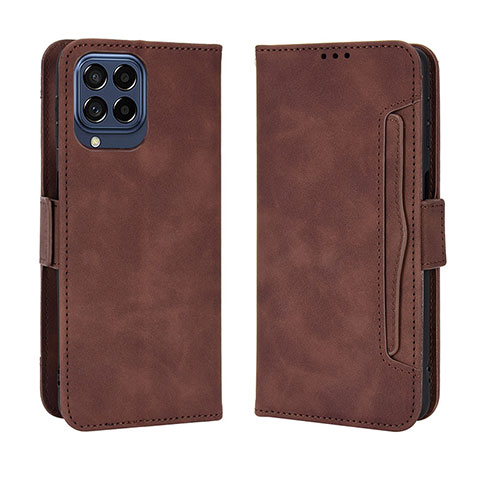 Coque Portefeuille Livre Cuir Etui Clapet BY3 pour Samsung Galaxy M53 5G Marron