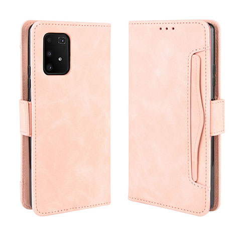 Coque Portefeuille Livre Cuir Etui Clapet BY3 pour Samsung Galaxy M80S Rose