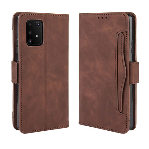 Coque Portefeuille Livre Cuir Etui Clapet BY3 pour Samsung Galaxy S10 Lite Marron