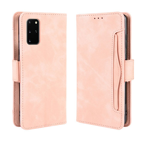 Coque Portefeuille Livre Cuir Etui Clapet BY3 pour Samsung Galaxy S20 Plus 5G Rose