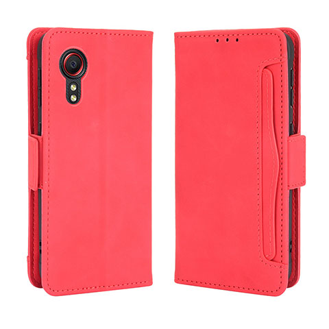 Coque Portefeuille Livre Cuir Etui Clapet BY3 pour Samsung Galaxy XCover 5 SM-G525F Rouge