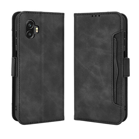 Coque Portefeuille Livre Cuir Etui Clapet BY3 pour Samsung Galaxy XCover 6 Pro 5G Noir