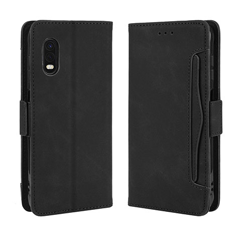 Coque Portefeuille Livre Cuir Etui Clapet BY3 pour Samsung Galaxy XCover Pro Noir