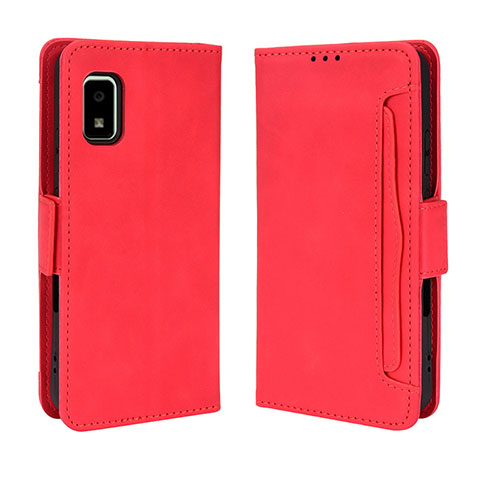 Coque Portefeuille Livre Cuir Etui Clapet BY3 pour Sharp Aquos wish Rouge