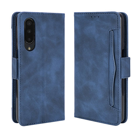 Coque Portefeuille Livre Cuir Etui Clapet BY3 pour Sharp Aquos Zero5G basic Bleu