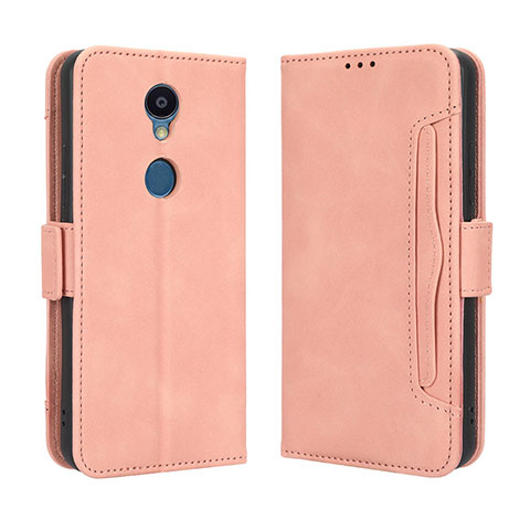 Coque Portefeuille Livre Cuir Etui Clapet BY3 pour Sharp Rouvo V Rose