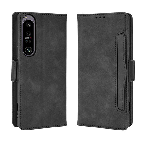 Coque Portefeuille Livre Cuir Etui Clapet BY3 pour Sony Xperia 1 IV SO-51C Noir